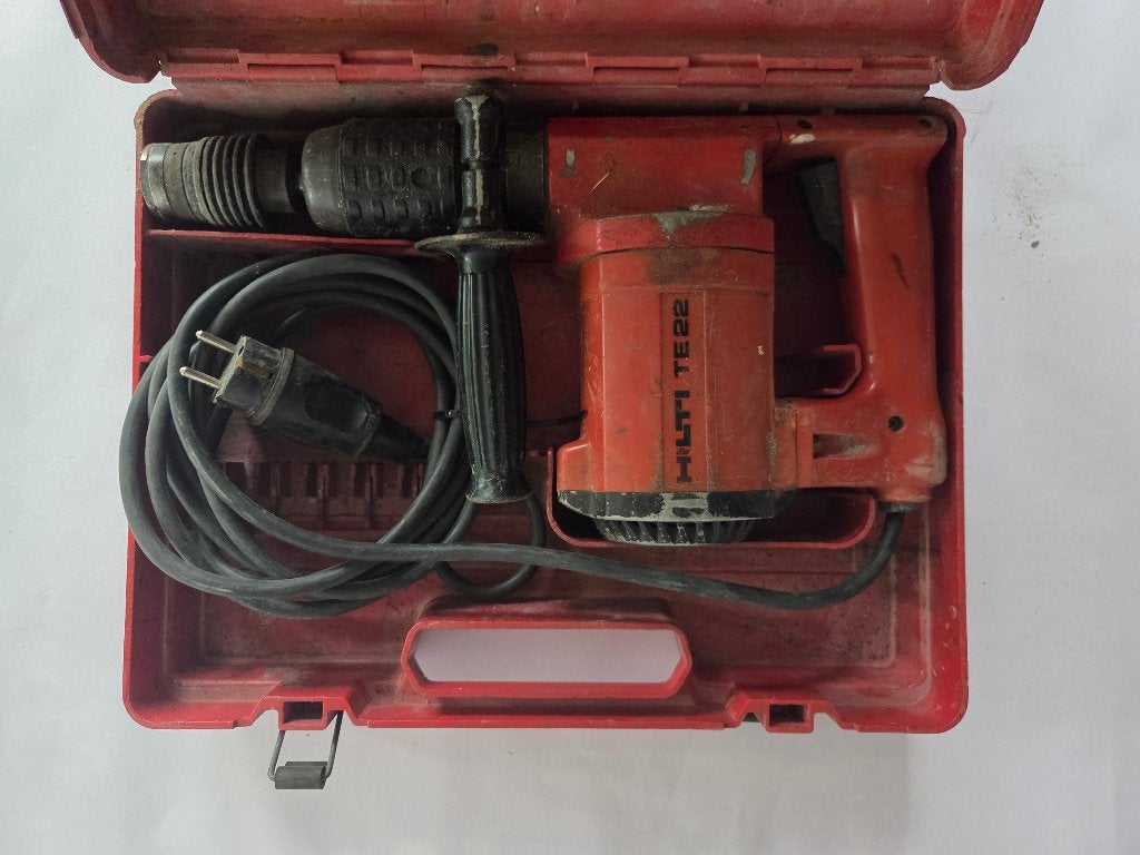 Hilti TE22 boorhamer incl. koffer, Gebruikt, Boor- en/of Breekhamer, Ophalen of Verzenden, Klopboormechanisme