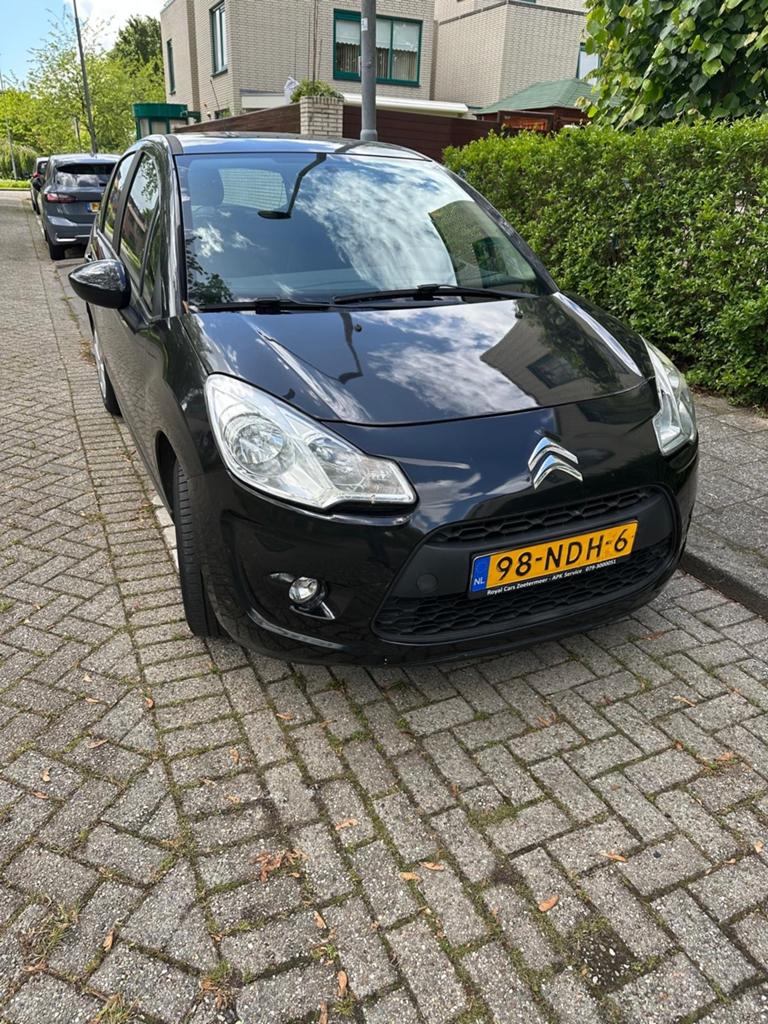Citroën C3 1.4i 75pk 2010 Zwart, Auto's, Voorwielaandrijving, 1005 kg, 4 cilinders, Zwart