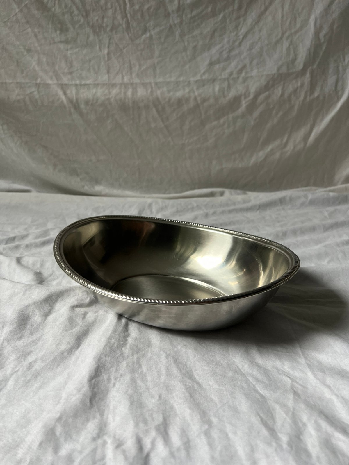 Vintage Italiaanse Alfra Alessi RVS design schaal, Ophalen, Metaal, Vintage, Schaal of Schalen