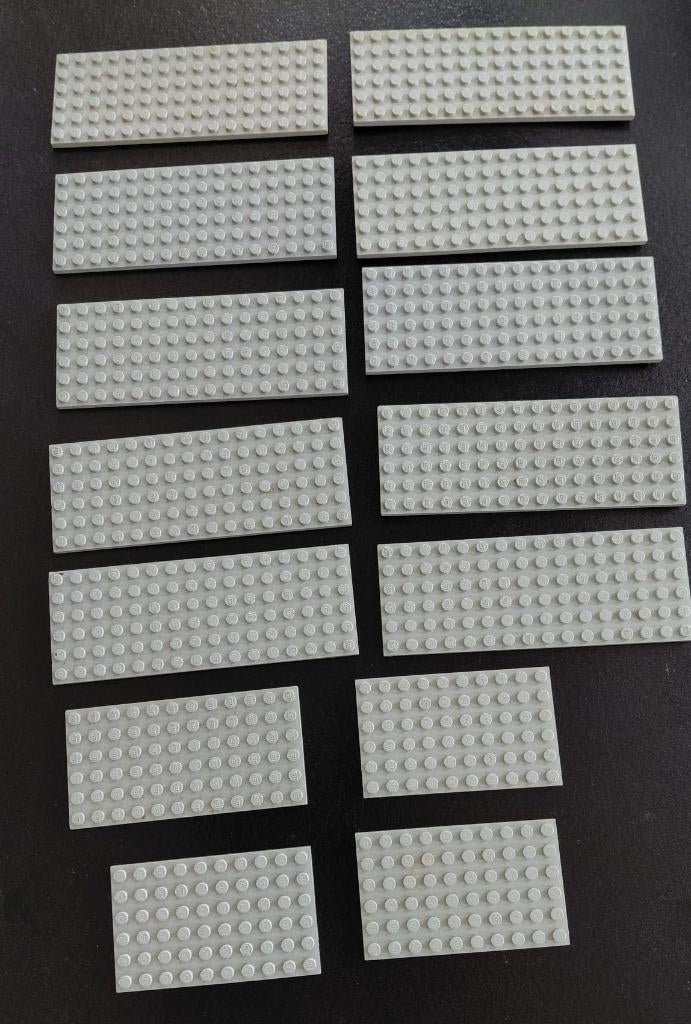 Lego licht grijs plates 6x12 6x16 6x10, Overige thema's, Lego, Ophalen of Verzenden, Zo goed als nieuw