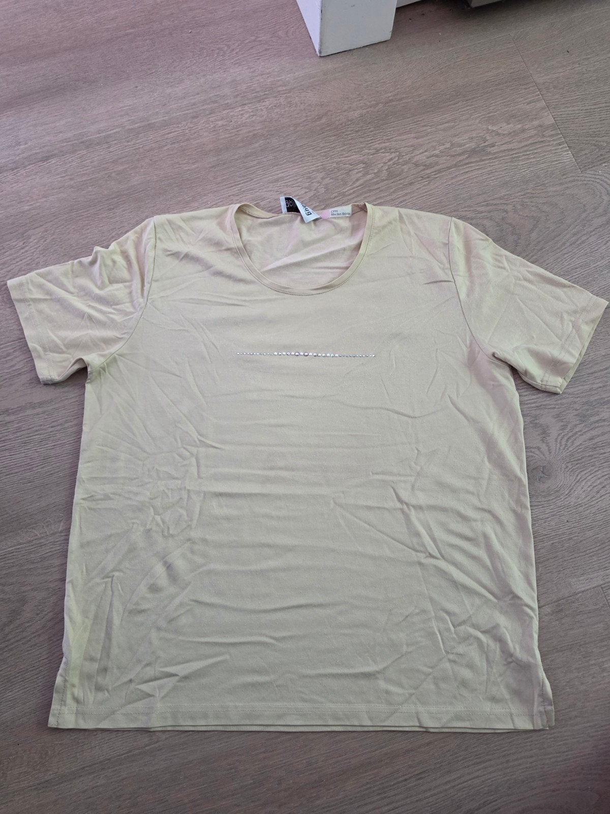 Beige shirt maat 42, Beige, Maat 42/44 (L), Ophalen of Verzenden, Korte mouw