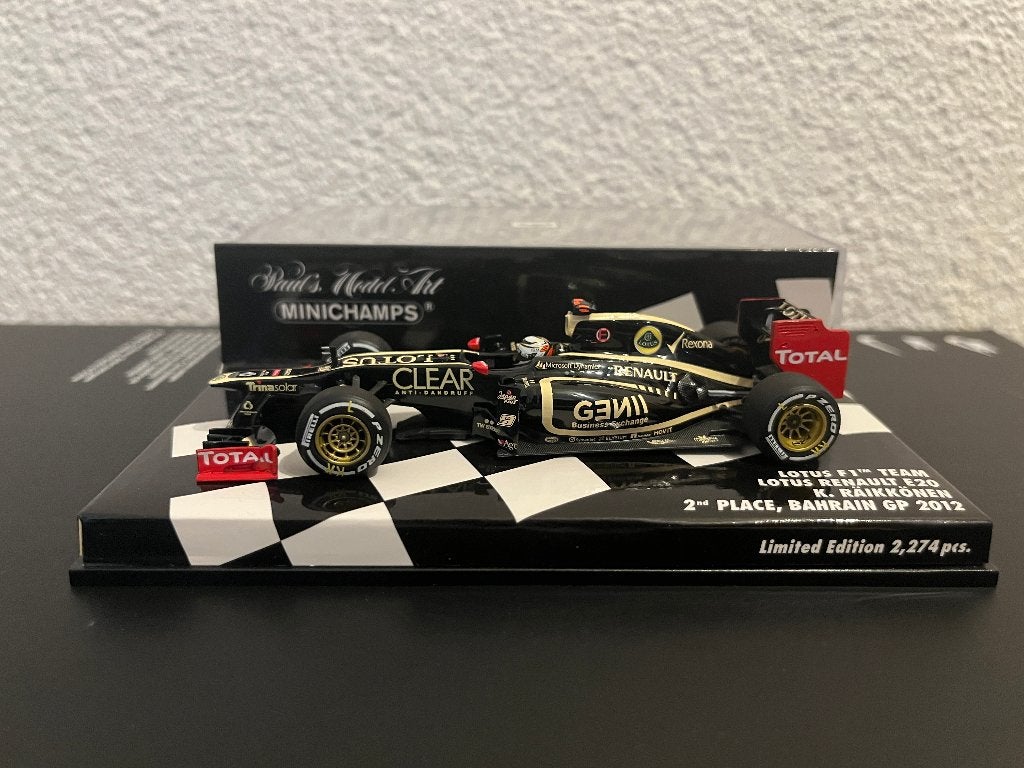 Lotus Renault E20 K.Raikkonen 2nd place Bahrain GP 2012 1:43, Ophalen, Zo goed als nieuw, Auto, MiniChamps