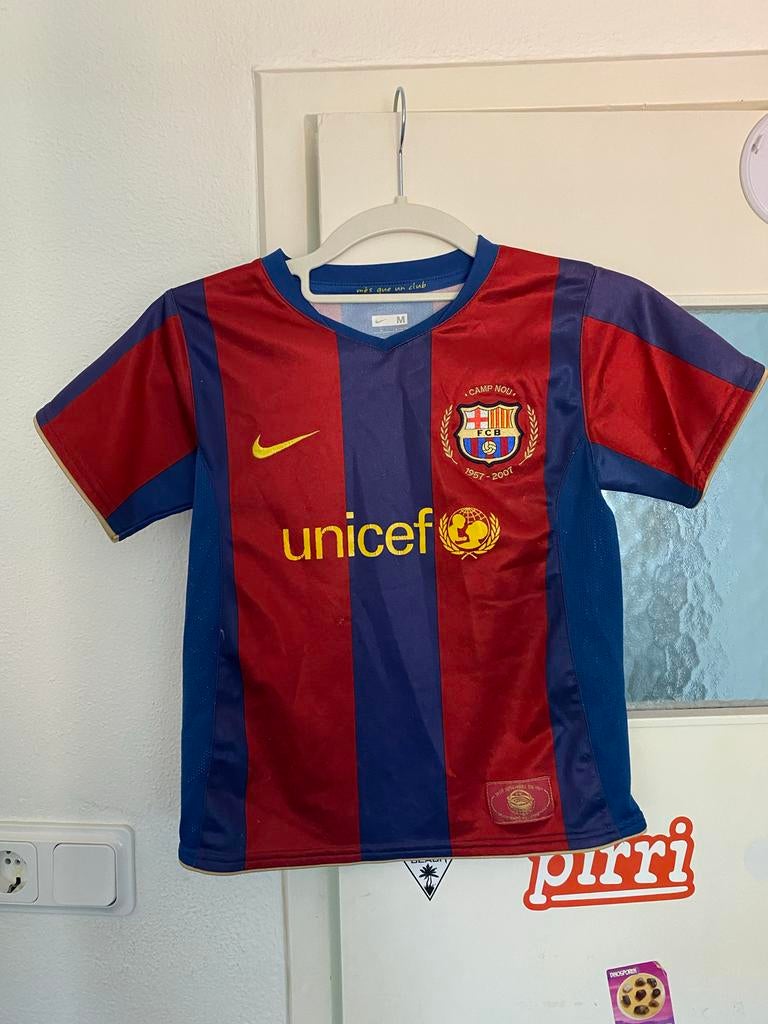 FC Barcelona Nike Thuisshirt 2007 (Jongens, Maat M), Verzamelen, Ophalen of Verzenden, Zo goed als nieuw, Buitenlandse clubs, Shirt