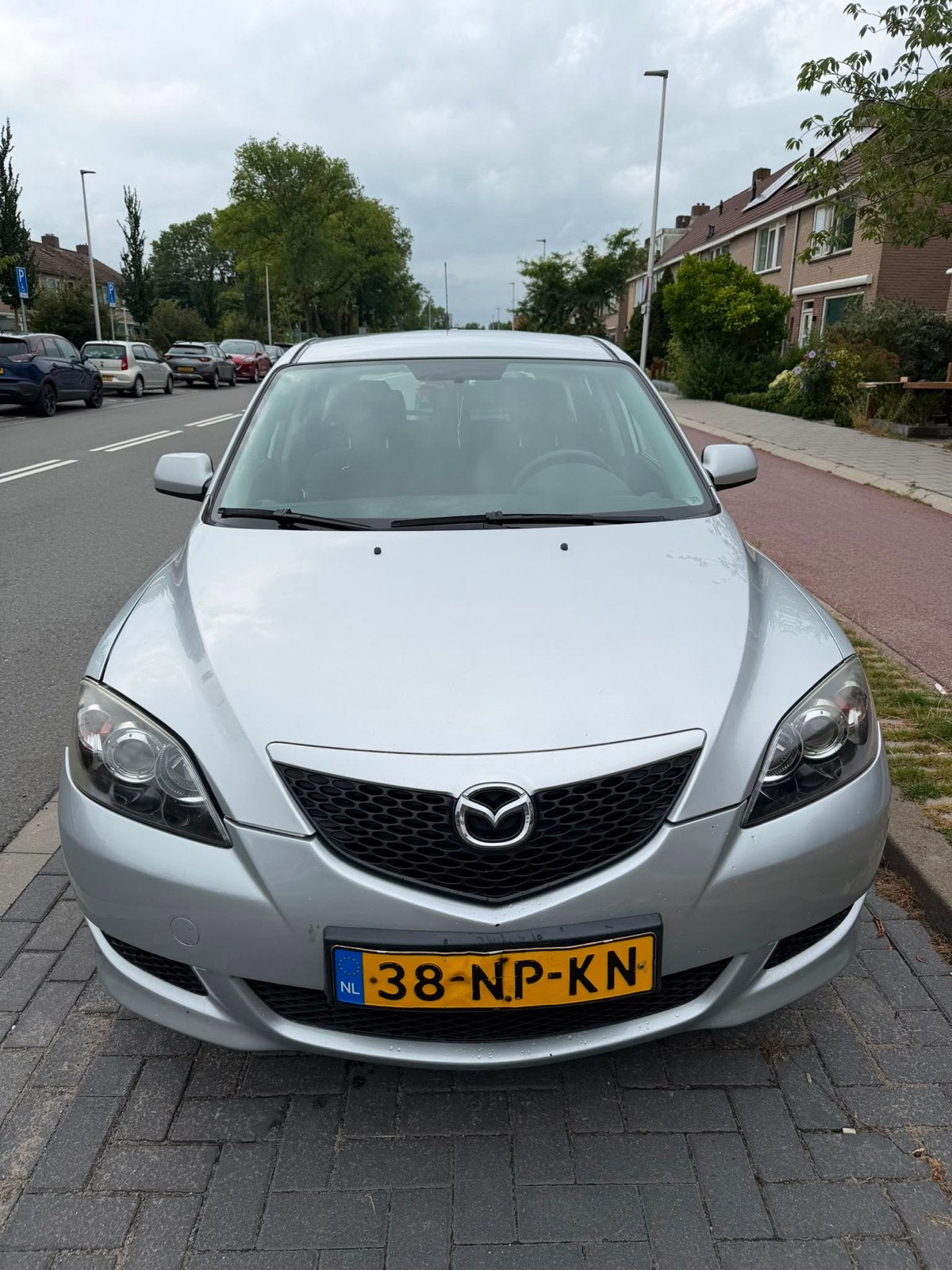 Mazda 3 1.4 Sport 2004 Grijs, Auto's, Voorwielaandrijving, Stof, 4 cilinders, Handgeschakeld