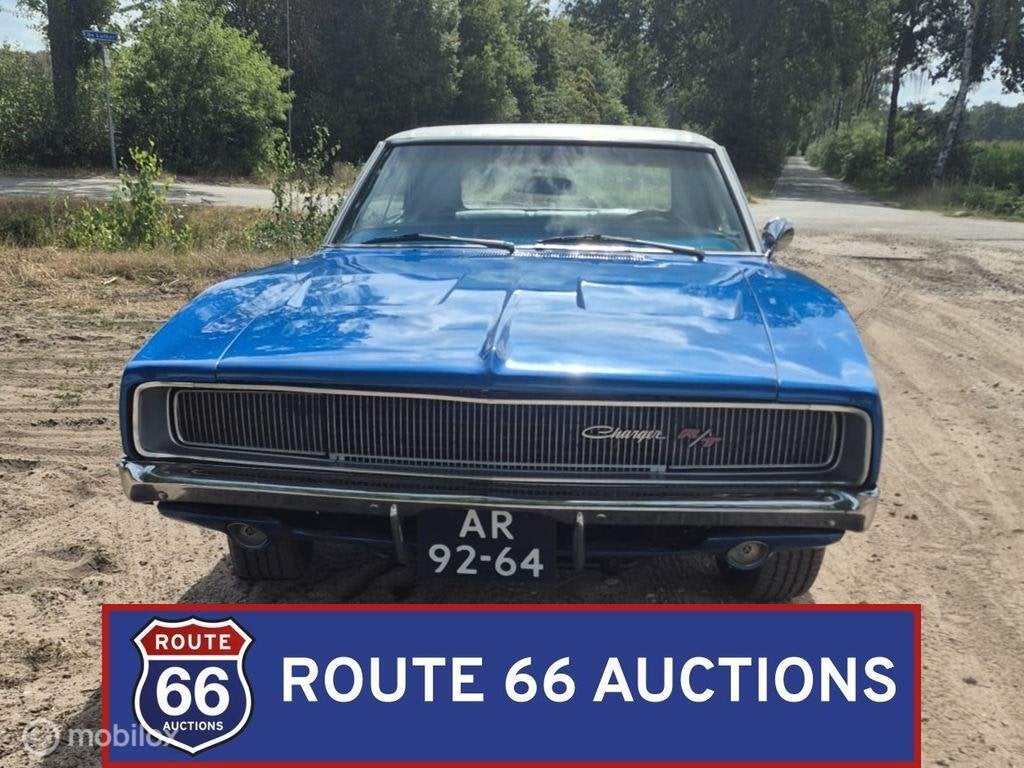 Dodge Charger R/T | 1968 | Route 66 Auctions, Overige carrosserieën, Zwart, Bedrijf, Handgeschakeld