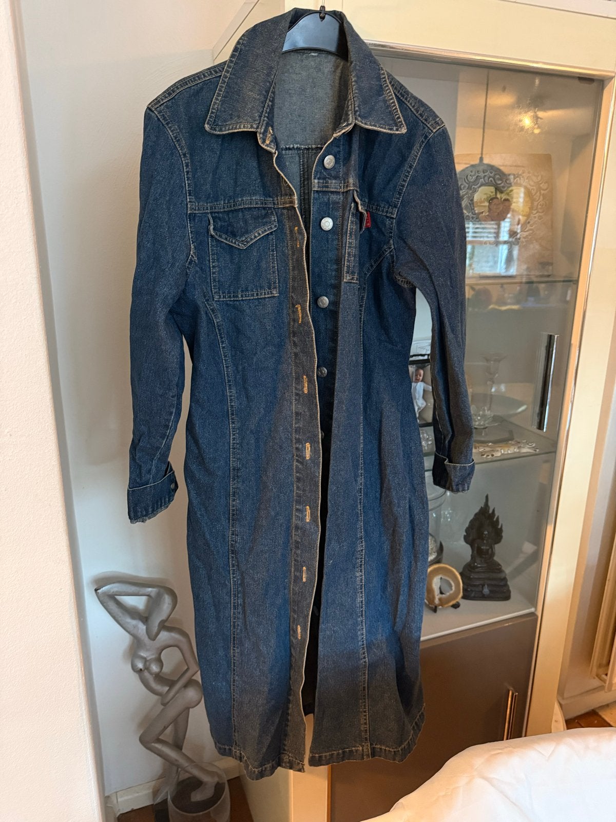 ACT'S Denim Jurk/Jas - maat 40 Oto 53cm, Lengte 110cm, Kleding | Dames, Blauw, Maat 42/44 (L), Ophalen of Verzenden, Gedragen