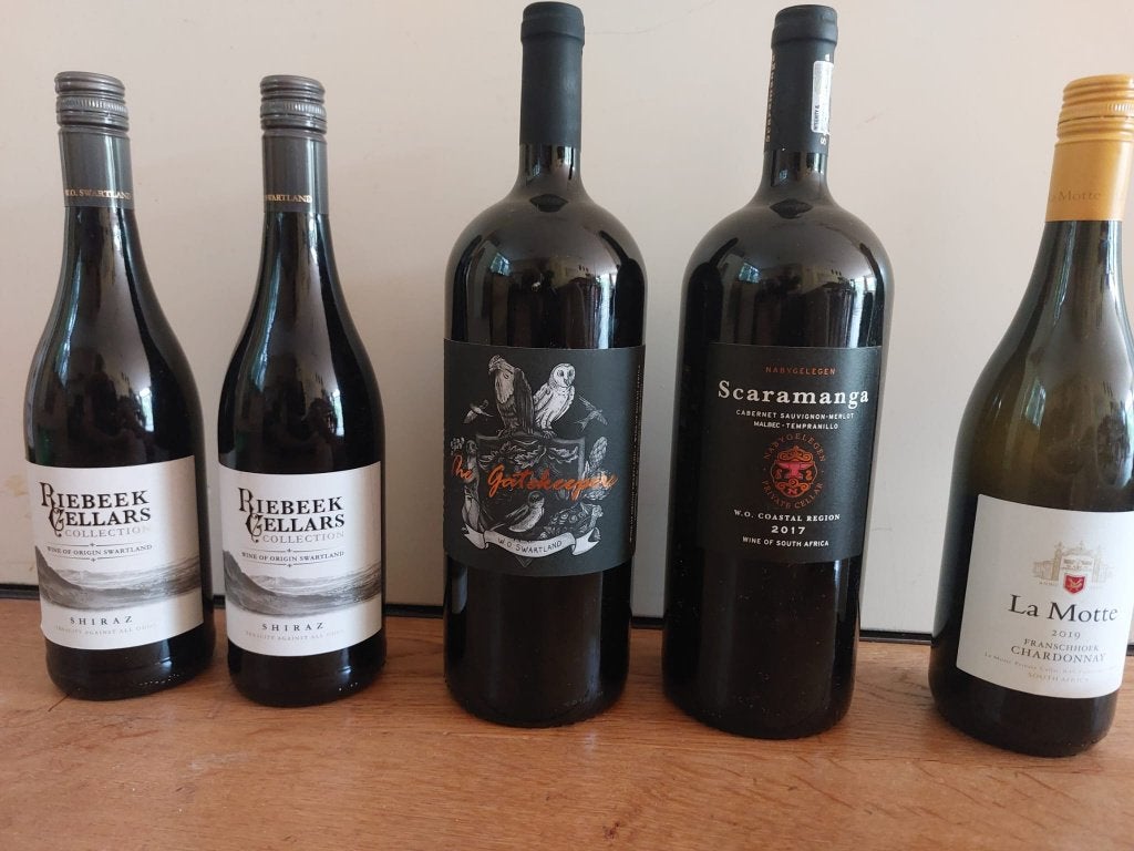 Zuid-Afrika wijnpakket (5 flessen), Ophalen, Afrika, Nieuw, Rode wijn