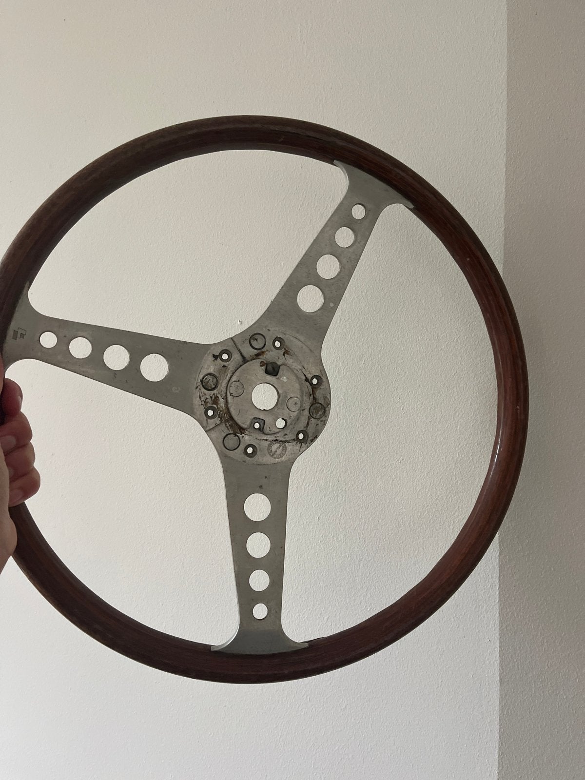 Antiek Houten Stuurwiel Walsall Wheels Ltd England, Antiek en Kunst, Ophalen of Verzenden