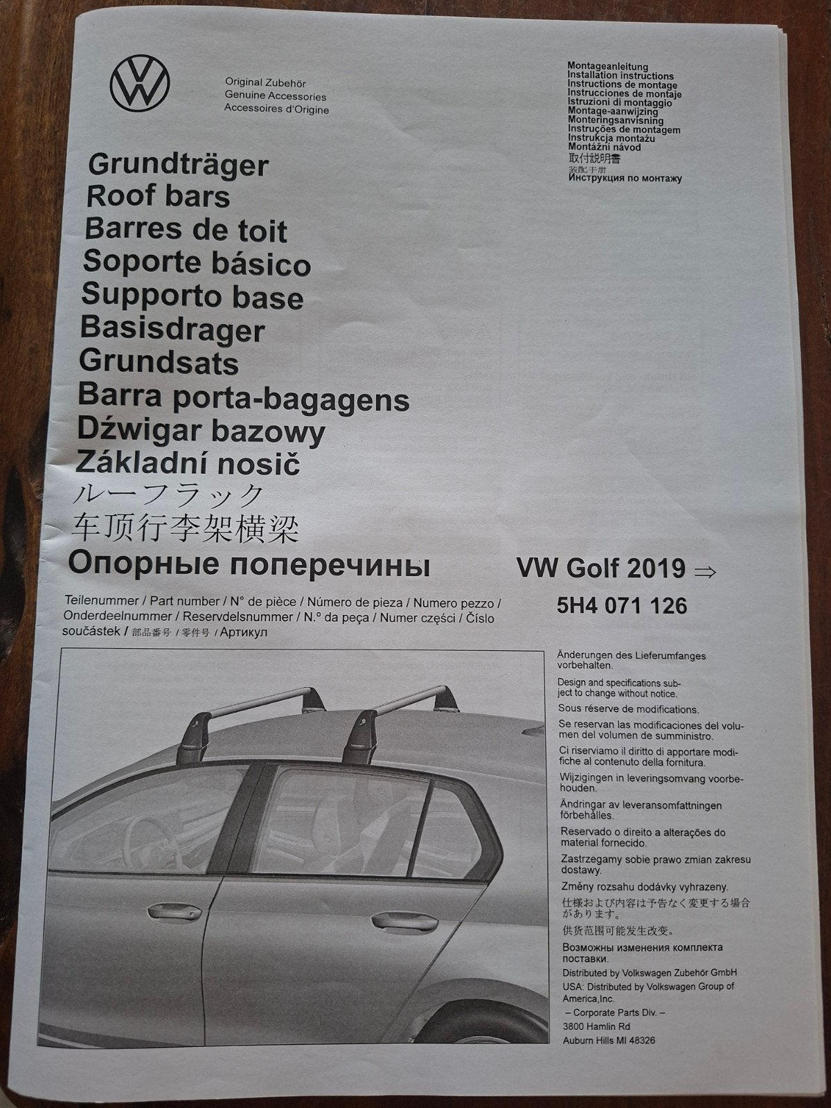 Set Originele Dakdragers Volkswagen Golf VIII, Ophalen, Zo goed als nieuw
