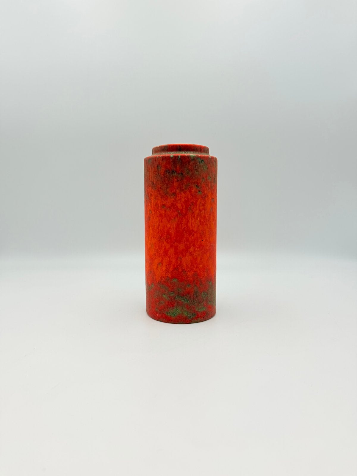 West-Duitse Fat Lava Vaas Oranje/Groen 22,5 cm, Antiek en Kunst, Ophalen of Verzenden