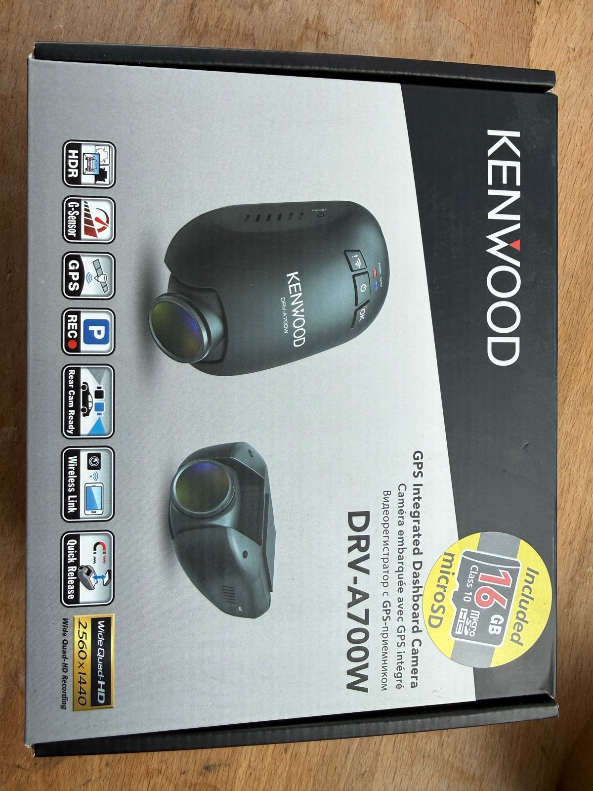 Kenwood DRV-A700W Dashcam met GPS en 16GB microSD, Ophalen of Verzenden, Nieuw