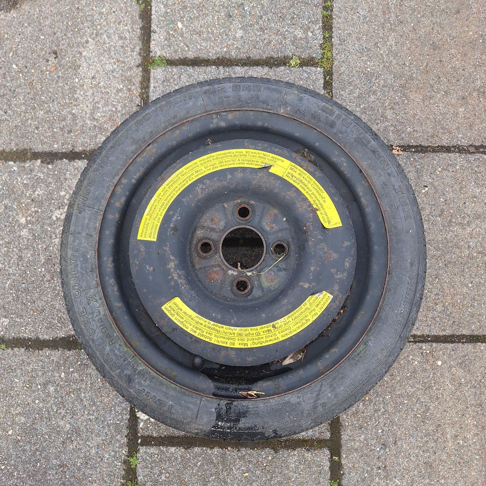 Thuisbrenger / Thuiskomer / Reservewiel | 4-Gats | 14 inch, Gebruikt, ., Ophalen of Verzenden, .