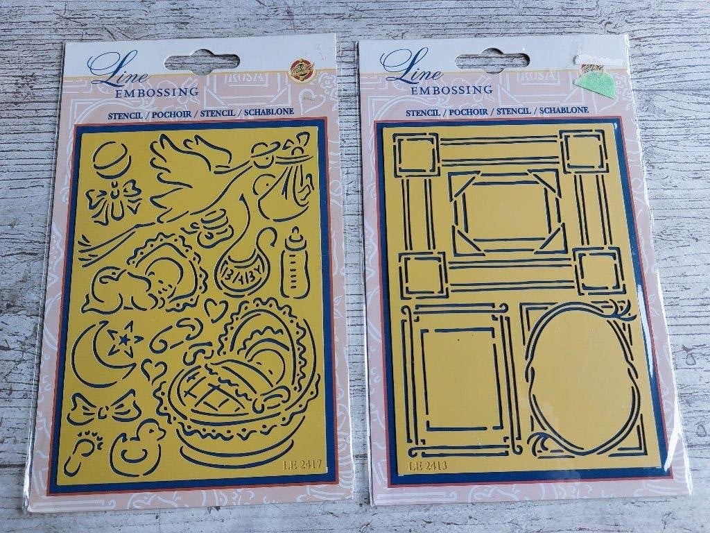 2 mallen voor embossing voor bv geboorte kaartje, Ophalen, Nieuw, Overige thema's, Pons of Mal