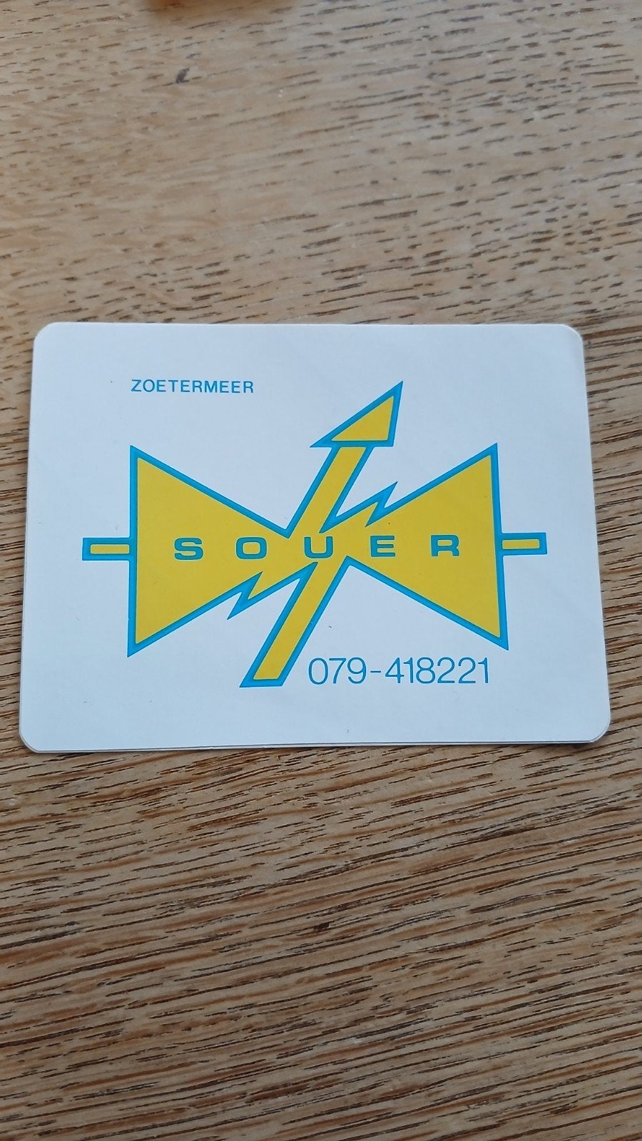 Sticker band amusementsorkest SOUER, Zoetermeer, Ophalen of Verzenden, Zo goed als nieuw