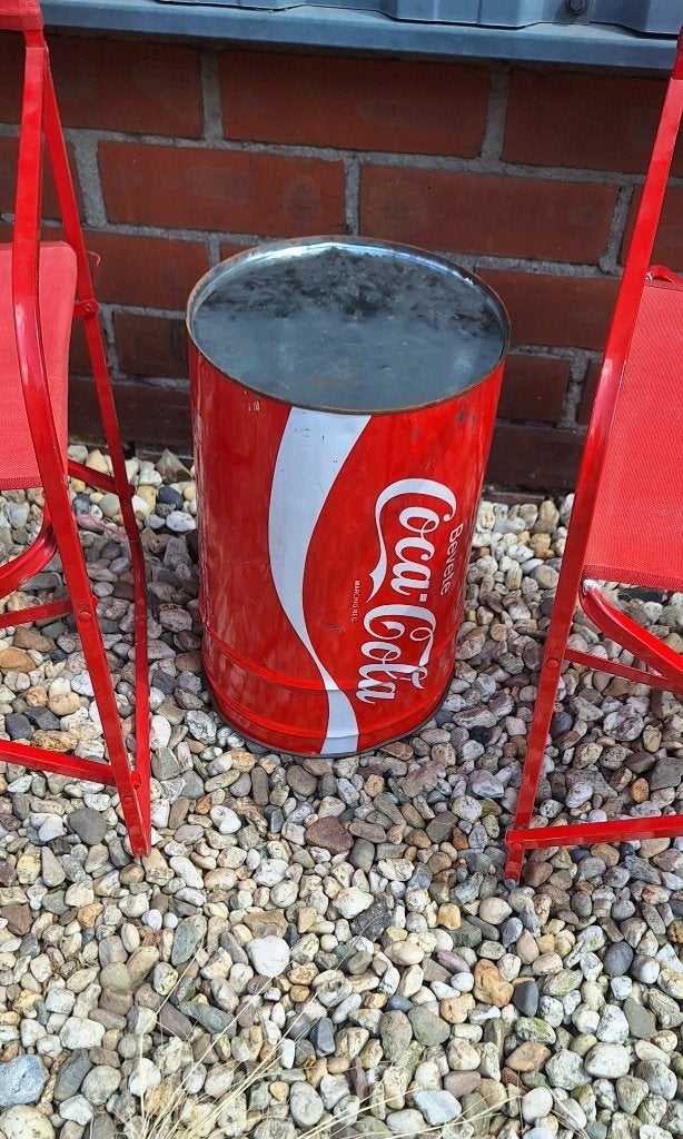 Set van 2 vintage Coca-Cola stoelen, opvouwbaar en keurig!, Gebruikt, Gebruiksvoorwerp, ., Ophalen of Verzenden