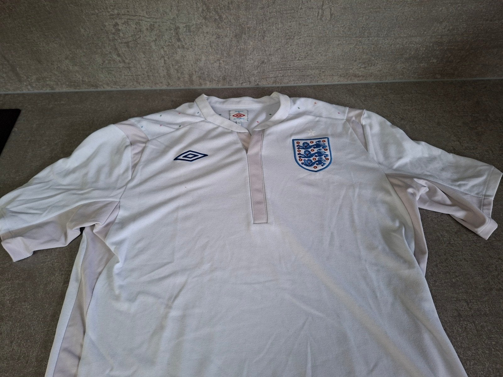 2 Engeland voetbalshirts - Wit - Umbro maat 44, Wit, Overige maten, Ophalen of Verzenden, Gedragen