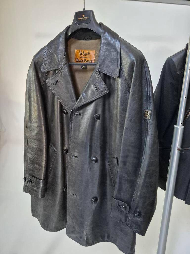 Belstaff Black Prince Leren Jas - Vintage XXL, Kleding | Heren, Zwart, Overige maten, Ophalen of Verzenden, Belstaff