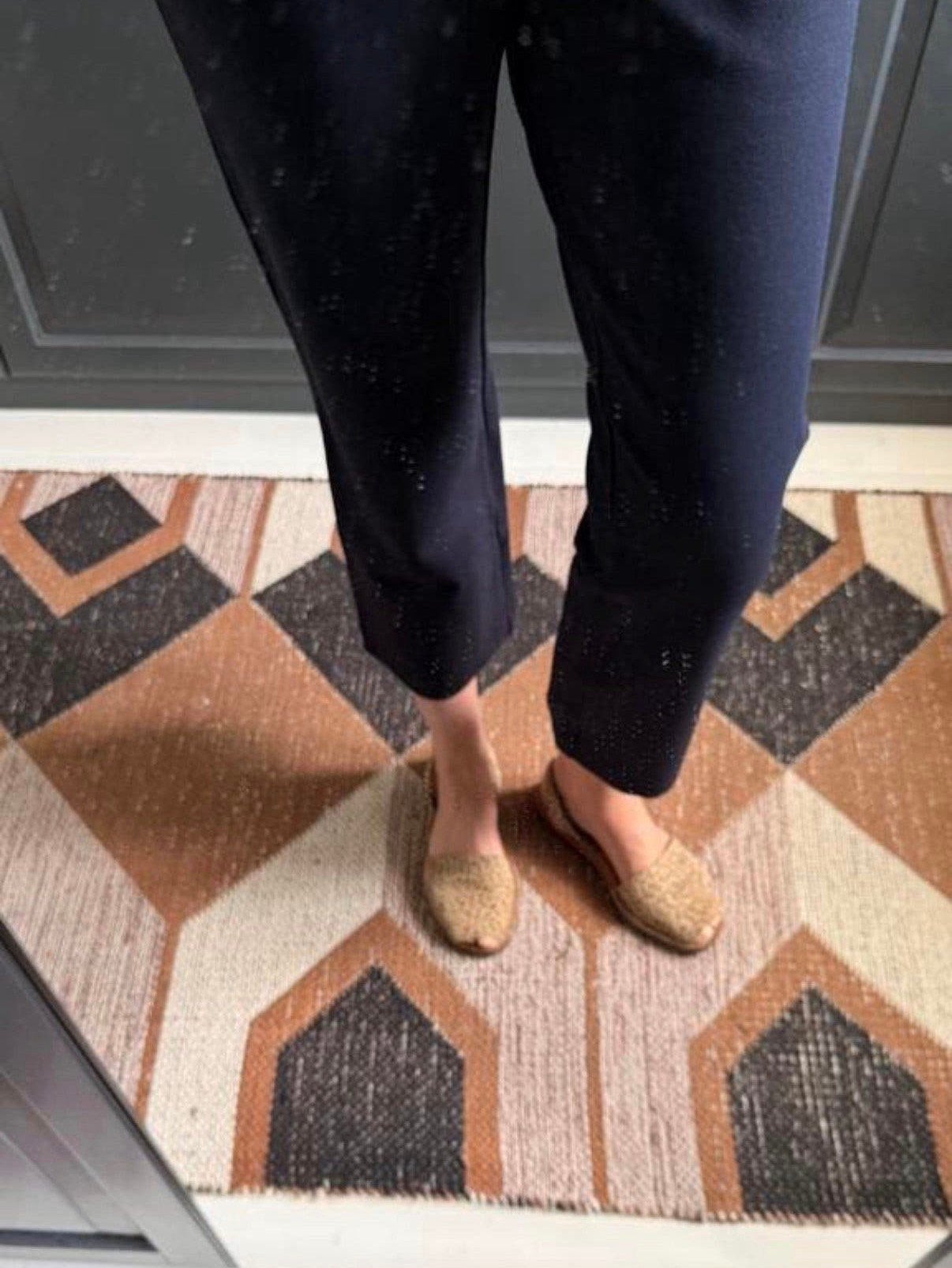 Modstrom Nelli donkerblauwe cropped straight broek, Kleding | Dames, Blauw, Ophalen of Verzenden, Zo goed als nieuw, Driekwart