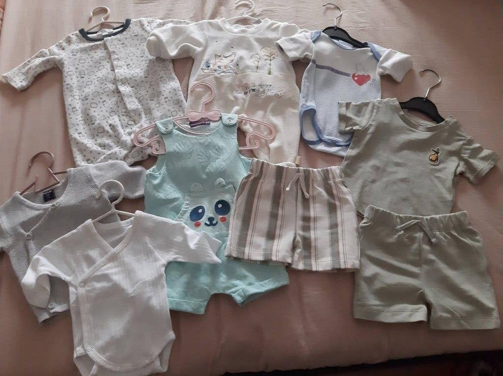 Babykleding pakket jongens Mt 56 ( 9 stuks ), Ophalen of Verzenden, Zo goed als nieuw, Maat 56