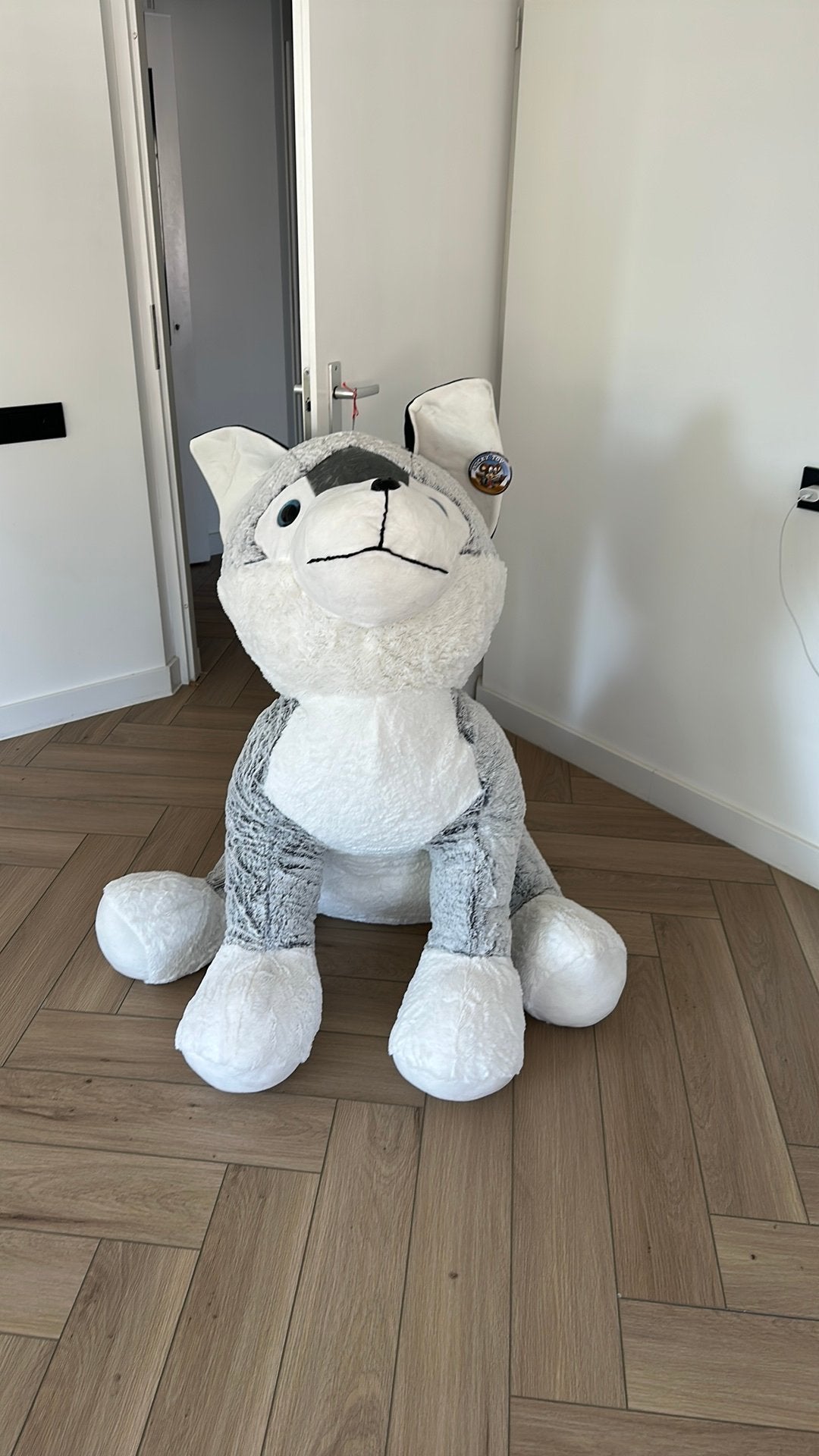 Nieuwe grote pluche hond/wolf, Kinderen en Baby's, Speelgoed | Knuffels en Pluche, Ophalen, Nieuw, Hond