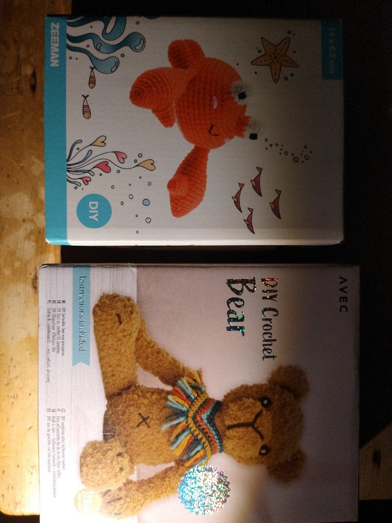 Twee DIY haak paketten, Ophalen of Verzenden, Nieuw, Haken, Patroon of Boek