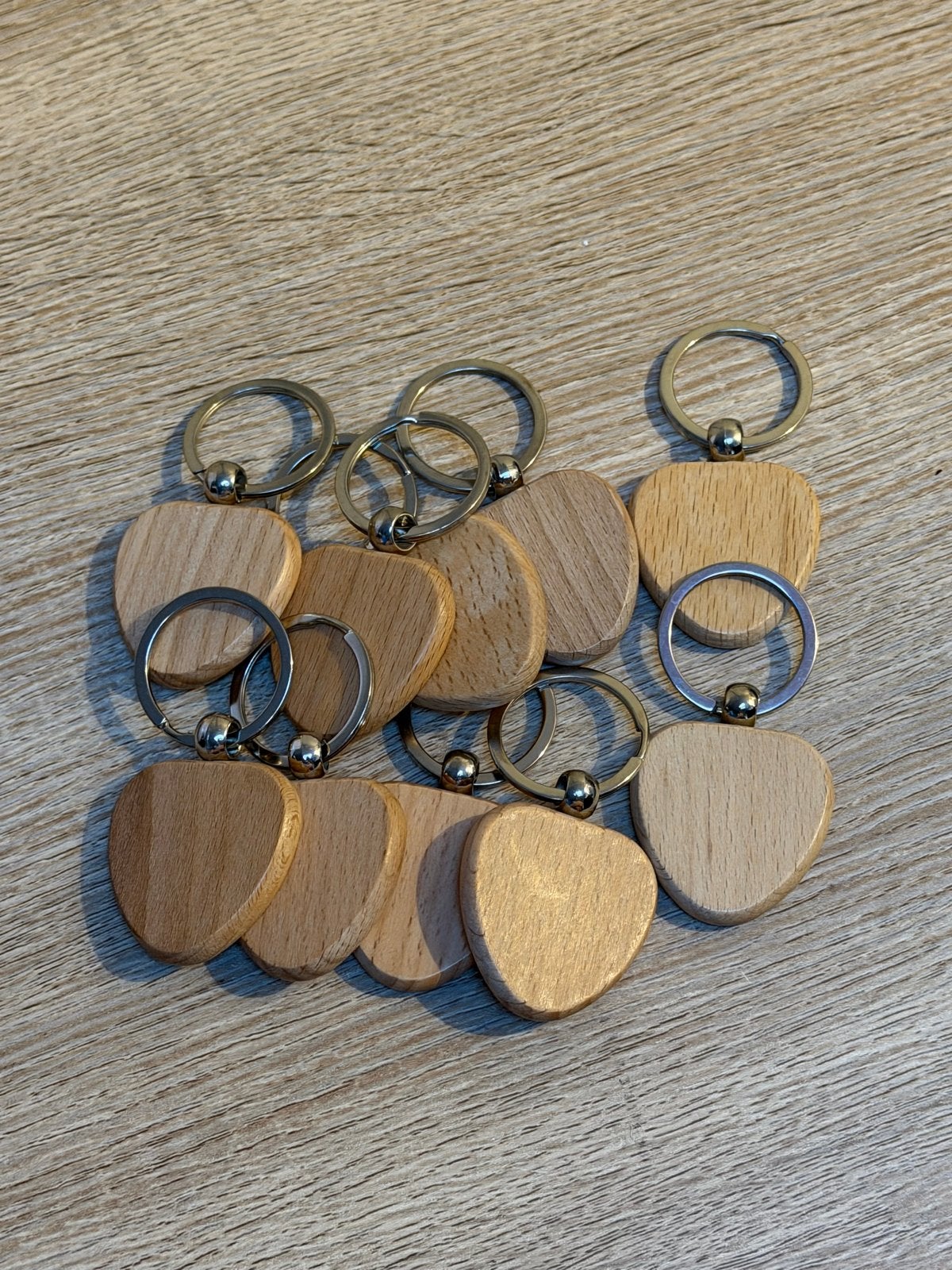 Houten hart sleutelhangers - set van 10, Ophalen of Verzenden, Nieuw, Overige typen