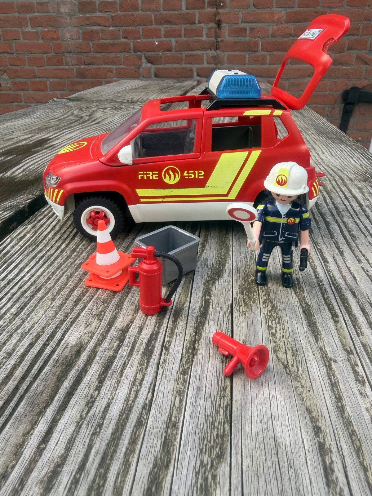 Playmobil 71375 - Brandweer Dienstwagen, Gebruikt, Complete set, Voertuig, Ophalen of Verzenden