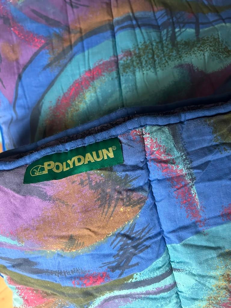 Polydaun retro vintage slaapzak camping kamperen, Caravans en Kamperen, Slaapzakken, Ophalen, Gebruikt
