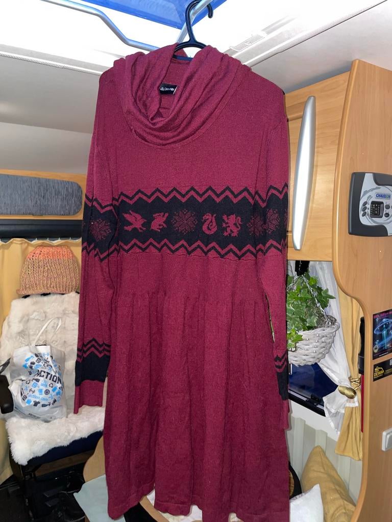 Hermelien's jurk Harry Potter - XXL - Zo goed als nieuw, Ophalen of Verzenden, Gedragen, Maat 46/48 (XL) of groter, Rood