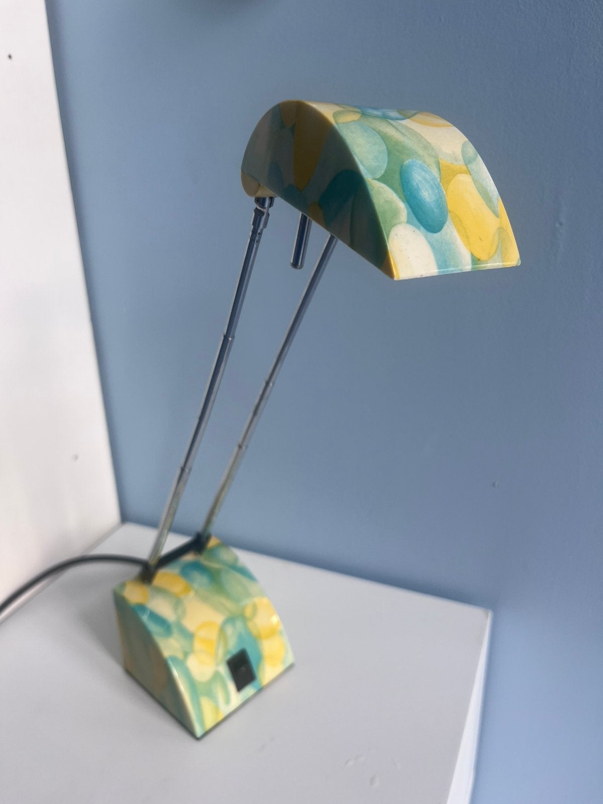 Vintage telescoop bureaulamp Memphis Style Popart, Huis en Inrichting, Ophalen of Verzenden, Zo goed als nieuw, Verstelbaar, Vintage