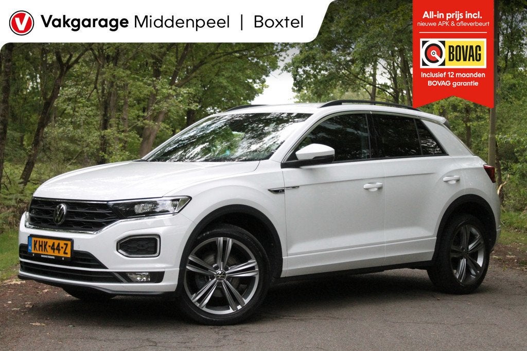 Volkswagen T-Roc 1.5 TSI Sport Business R | Carplay | ACC |, Auto's, 12 maanden, Stof, 4 cilinders, Wit