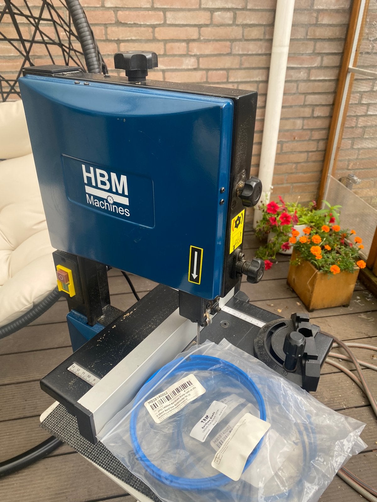 HBM hout lintzaag 200 mm pro, Doe-het-zelf en Verbouw, 70 mm of meer, Ophalen of Verzenden, Zo goed als nieuw, Lintzaag