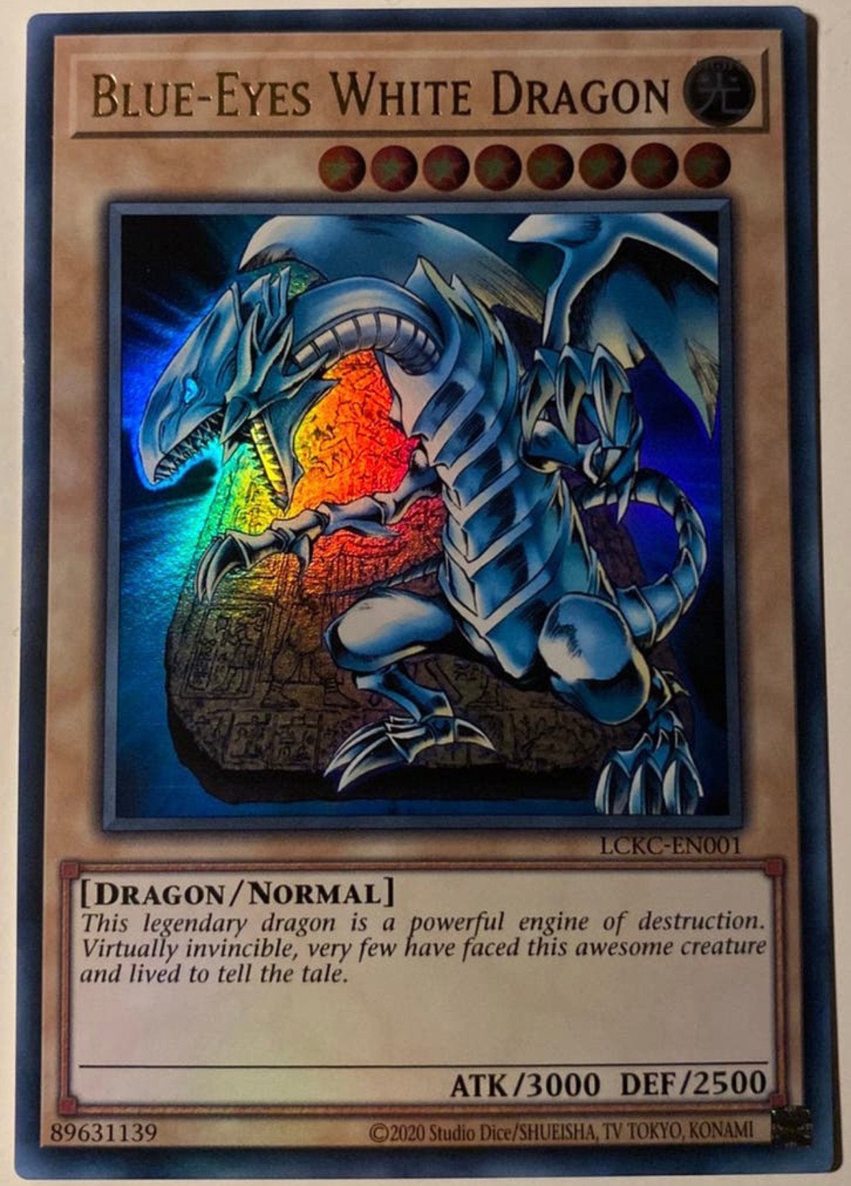 Yu-Gi-Oh! Blue-Eyes White Dragon LCKC Print !, Hobby en Vrije tijd, Verzamelkaartspellen | Yu-gi-Oh!, Ophalen of Verzenden, Zo goed als nieuw