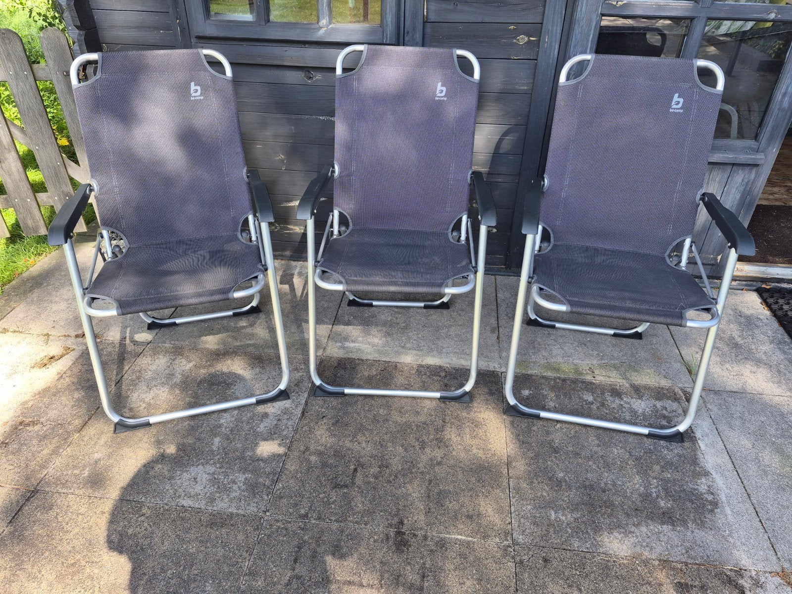 3x Bo-Camp Copa Rio M Graphite Campingstoel, Ophalen, Zo goed als nieuw, Campingstoel