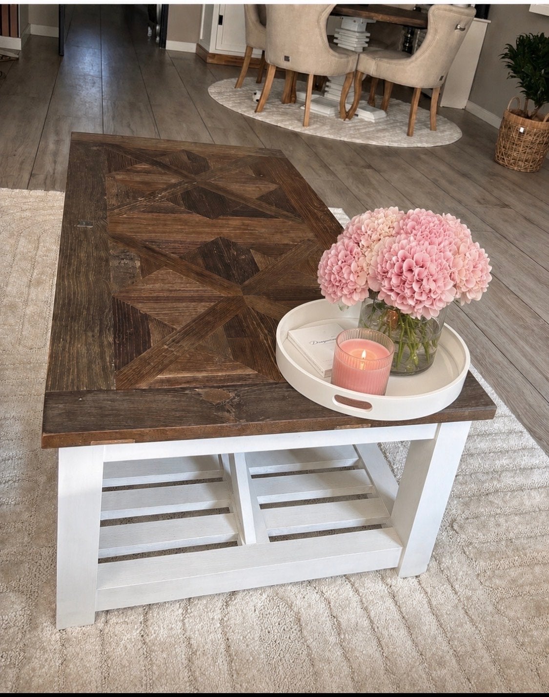 Super mooie salontafel van Riviera Masion, 100 tot 150 cm, Zo goed als nieuw, Overige houtsoorten, 50 tot 100 cm