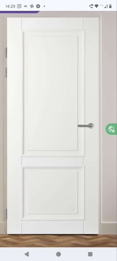 2 stompe binnendeuren- svedex-afgelakt wit- 83 x 211,5cm, Doe-het-zelf en Verbouw, Deuren en Horren, Ophalen, Nieuw, Binnendeur