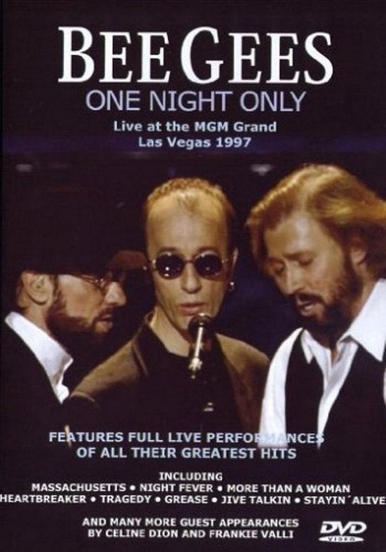 Bee Gees - One Night Only (DVD), Cd's en Dvd's, Alle leeftijden, Ophalen of Verzenden, Zo goed als nieuw, Concert