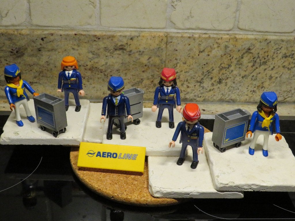 Playmobil Vliegtuig Crew met Stewardessen en Stewards, Kinderen en Baby's, Speelgoed | Playmobil, Gebruikt, Complete set, Ophalen of Verzenden
