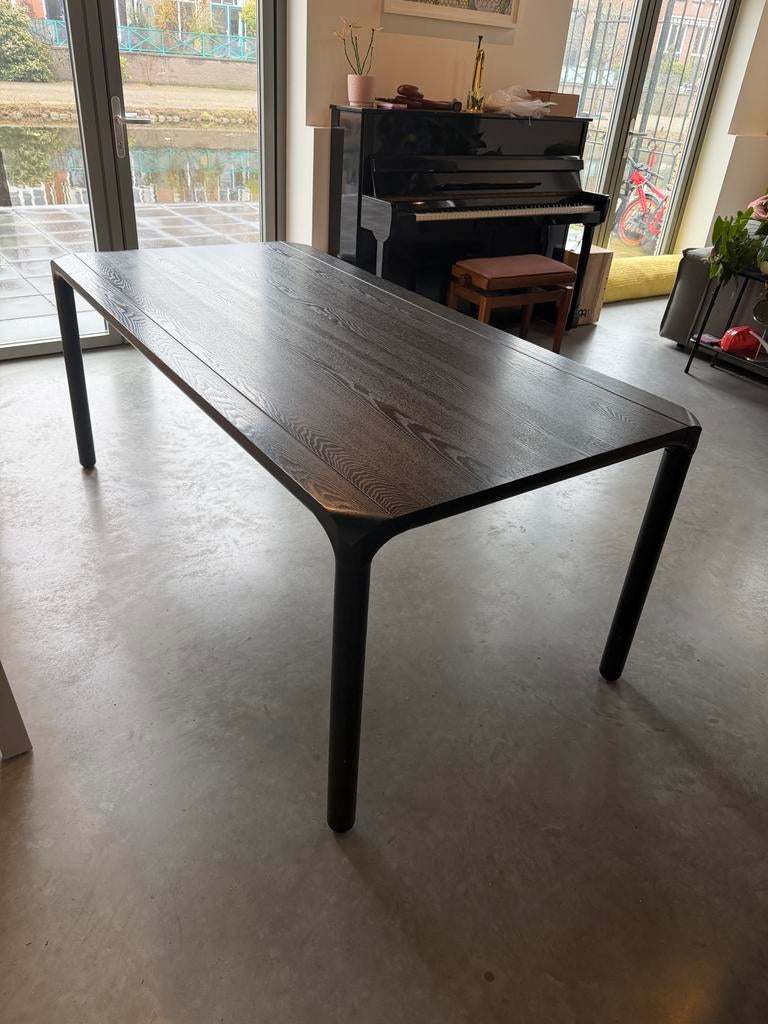 Zuiver Storm zwarte tafel 180x90 - Gebruikt, Huis en Inrichting, Tafels | Eettafels, Ophalen, Overige materialen, Gebruikt, 50 tot 100 cm