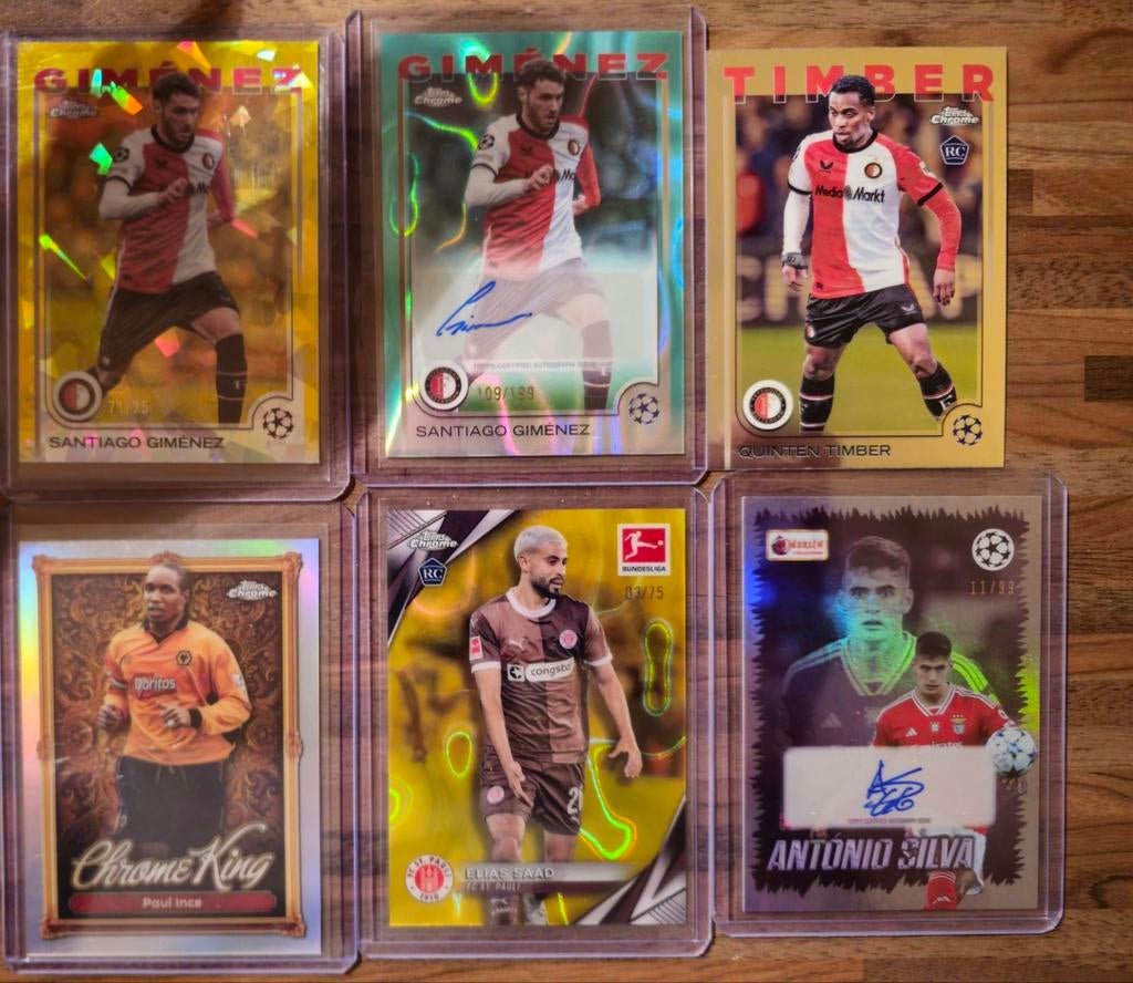 Topps Chrome UFC en voetbal, Ophalen of Verzenden, Zo goed als nieuw, Meerdere plaatjes