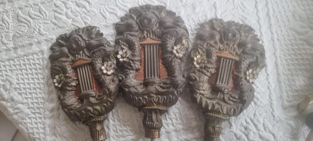 Friese staartklok latoenkoperen latoenen antiek, Antiek en Kunst, Antiek | Klokken, Ophalen of Verzenden