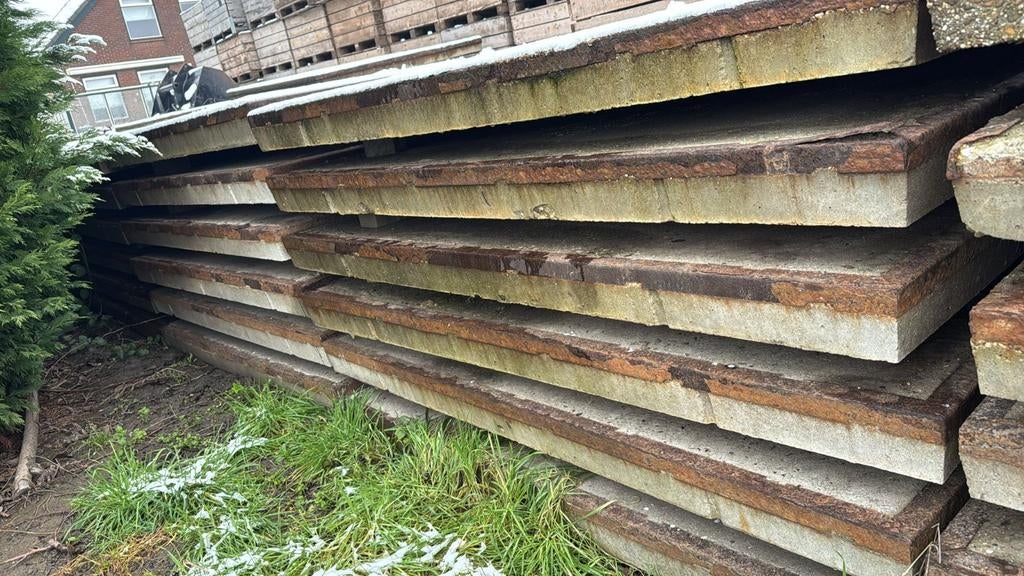 Stelconplaten/ betonplaten/industrieplaten., Ophalen, Gebruikt