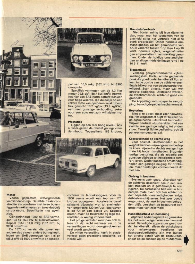 Autokampioen test Alfa Romeo Giulia 1300 1975, Ophalen of Verzenden, Gelezen, Alfa Romeo