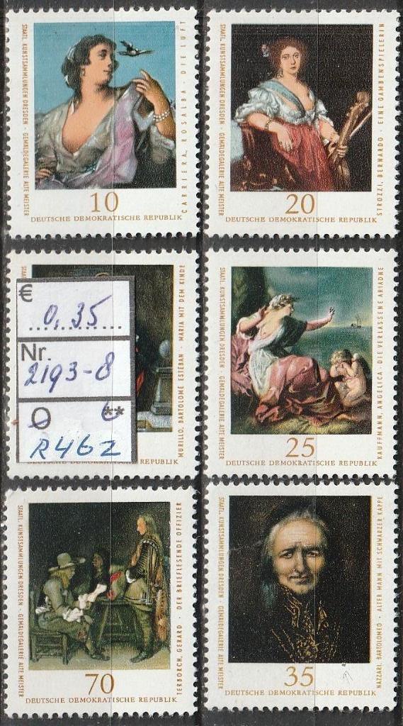 DDR Kunstverzamelingen Dresden Michel 2193-8 Nr.R462p, Verzenden, DDR, Postfris
