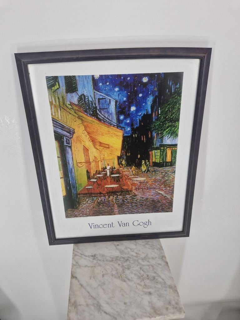 Vincent van Gogh – Café Terrace at Night | Ingelijste Repro, Ophalen of Verzenden