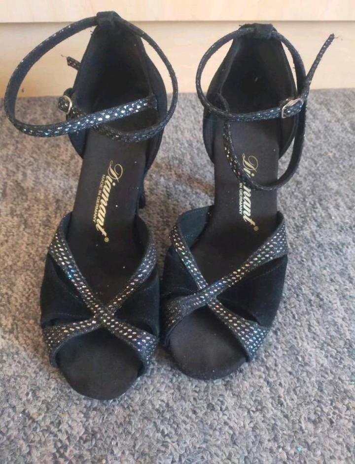 Diamant Dansschoenen - Salsa Bachata Kizomba - Maat 38, Diamant, Zwart, Dansschoenen, Ophalen of Verzenden