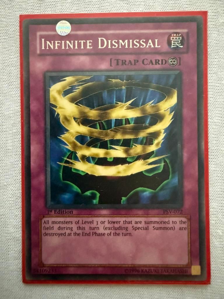 Infinite Dismissal yugioh, Ophalen of Verzenden, Nieuw, Losse kaart