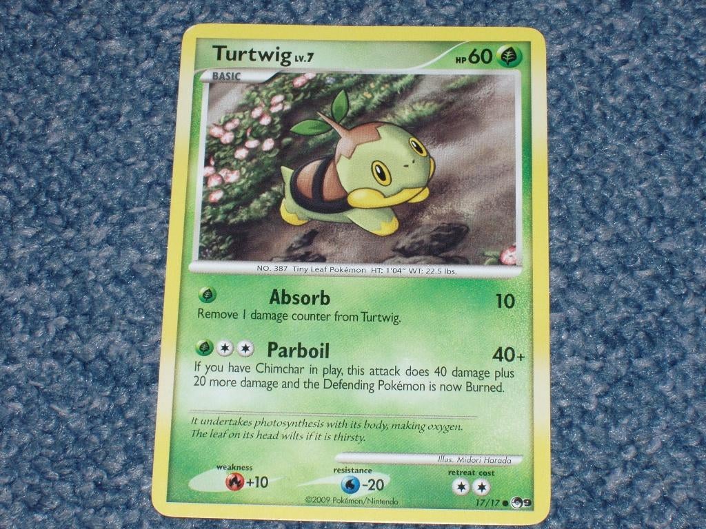Turwig Promo kaart: Pokémon Organized Play Series 9, 17/17., Ophalen of Verzenden, Zo goed als nieuw, Losse kaart