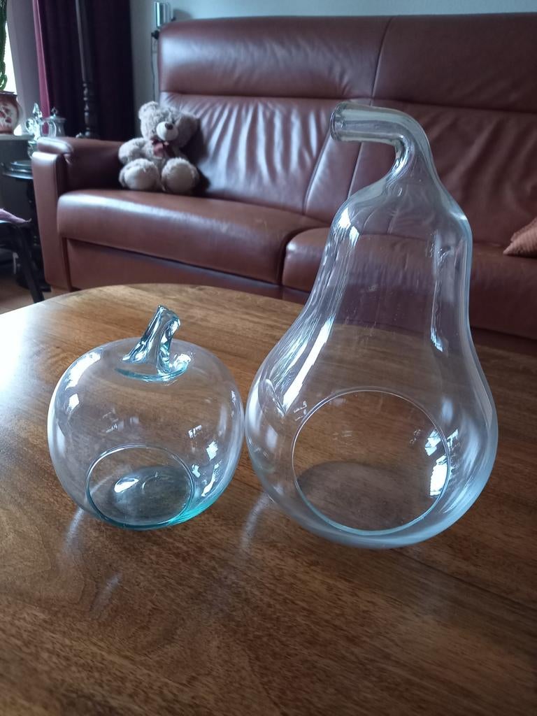 Glazen peer en appel, Ophalen of Verzenden