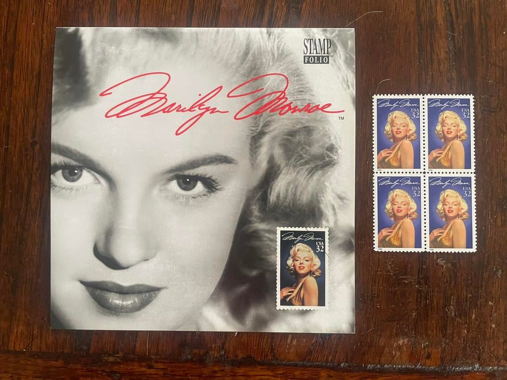 Velletje postzegels met Mapje Marilyn Monroe, Postzegels en Munten, Ophalen of Verzenden, Noord-Amerika